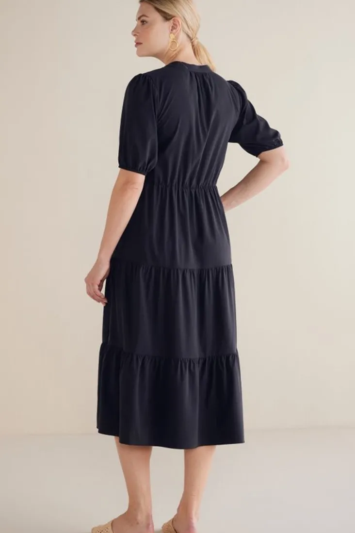 Soft Surroundings Claudia Midi Dress Black