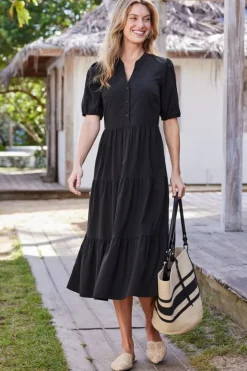 Soft Surroundings Claudia Midi Dress Black