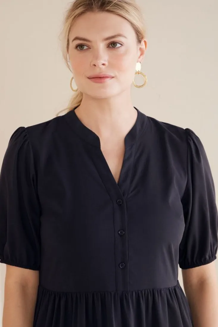 Soft Surroundings Claudia Midi Dress Black