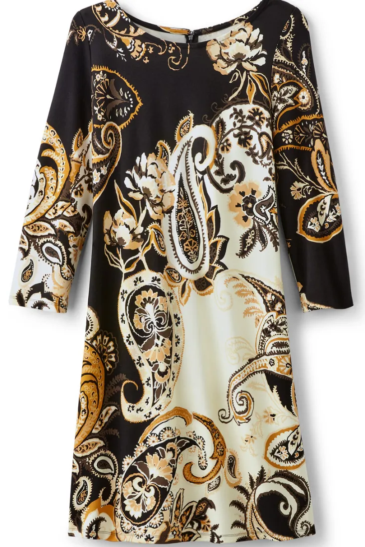 Online Soft Surroundings Clotilde Ponte Dress AutumnPaisley