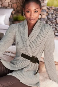 Clearance Soft Surroundings Country Weekend Sweater Taupe