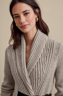 Clearance Soft Surroundings Country Weekend Sweater Taupe