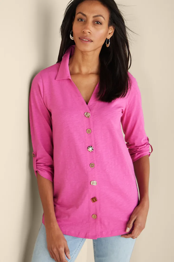 New Soft Surroundings Danielle 3/4 Sleeve Tunic