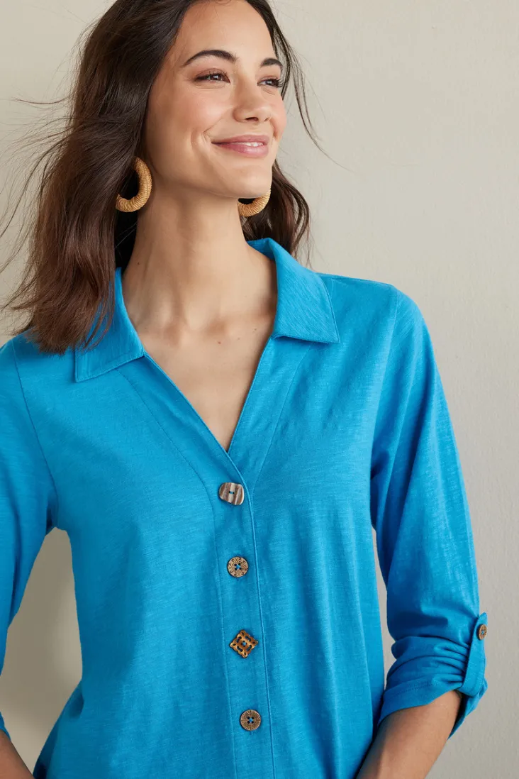 New Soft Surroundings Danielle 3/4 Sleeve Tunic