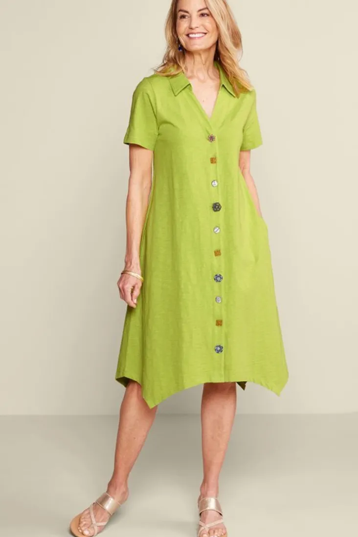 Outlet Soft Surroundings Danielle Button Dress