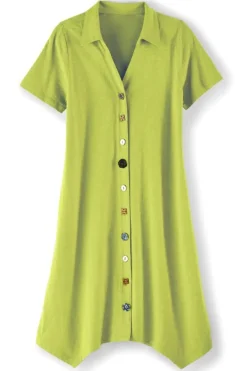 Outlet Soft Surroundings Danielle Button Dress