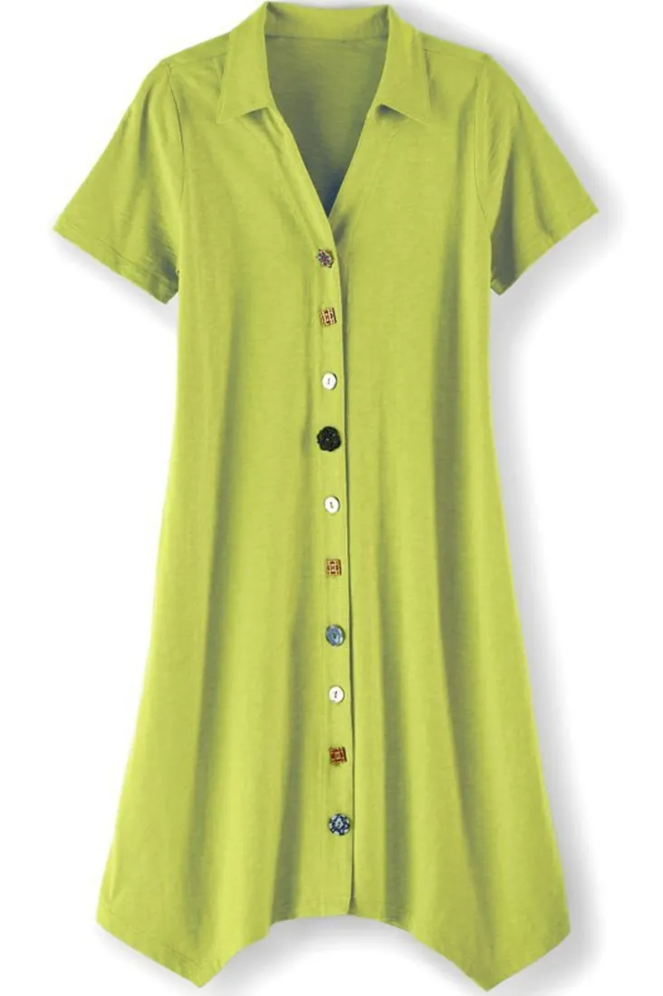 Outlet Soft Surroundings Danielle Button Dress