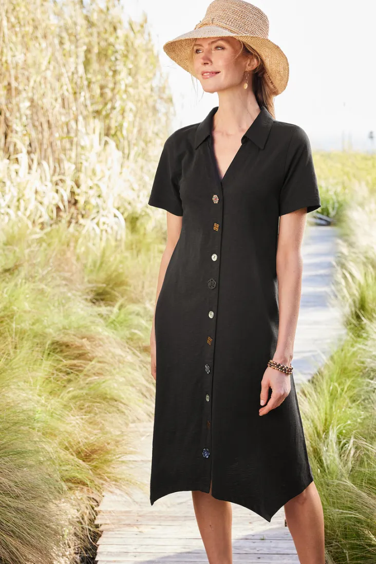 Outlet Soft Surroundings Danielle Button Dress