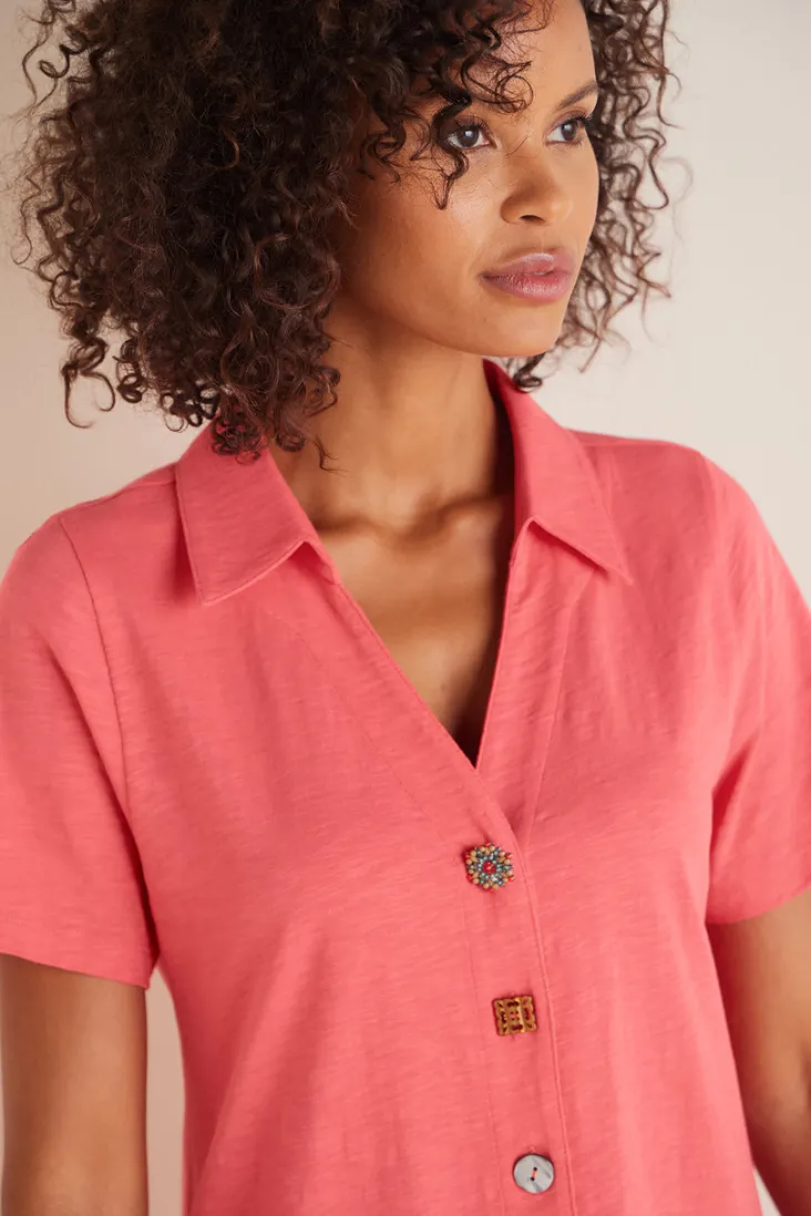 Outlet Soft Surroundings Danielle Button Dress