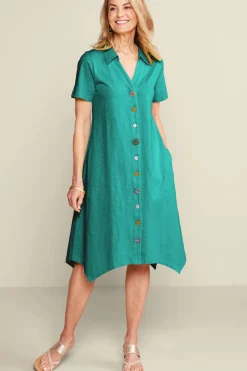 Outlet Soft Surroundings Danielle Button Dress