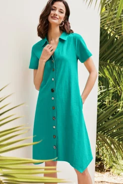 Outlet Soft Surroundings Danielle Button Dress