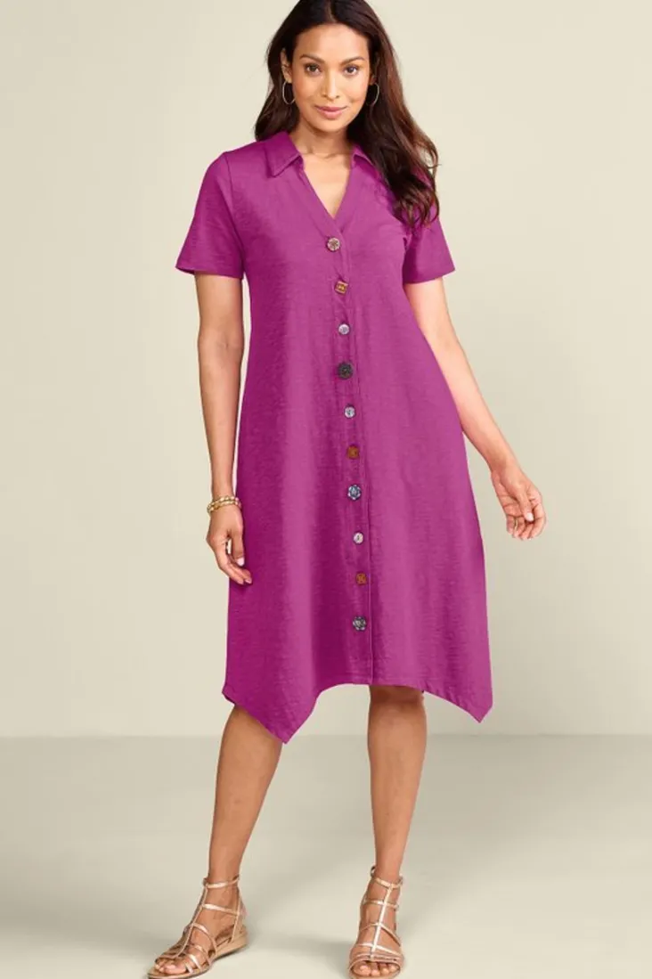 Outlet Soft Surroundings Danielle Button Dress