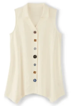 Soft Surroundings Danielle Button Tank