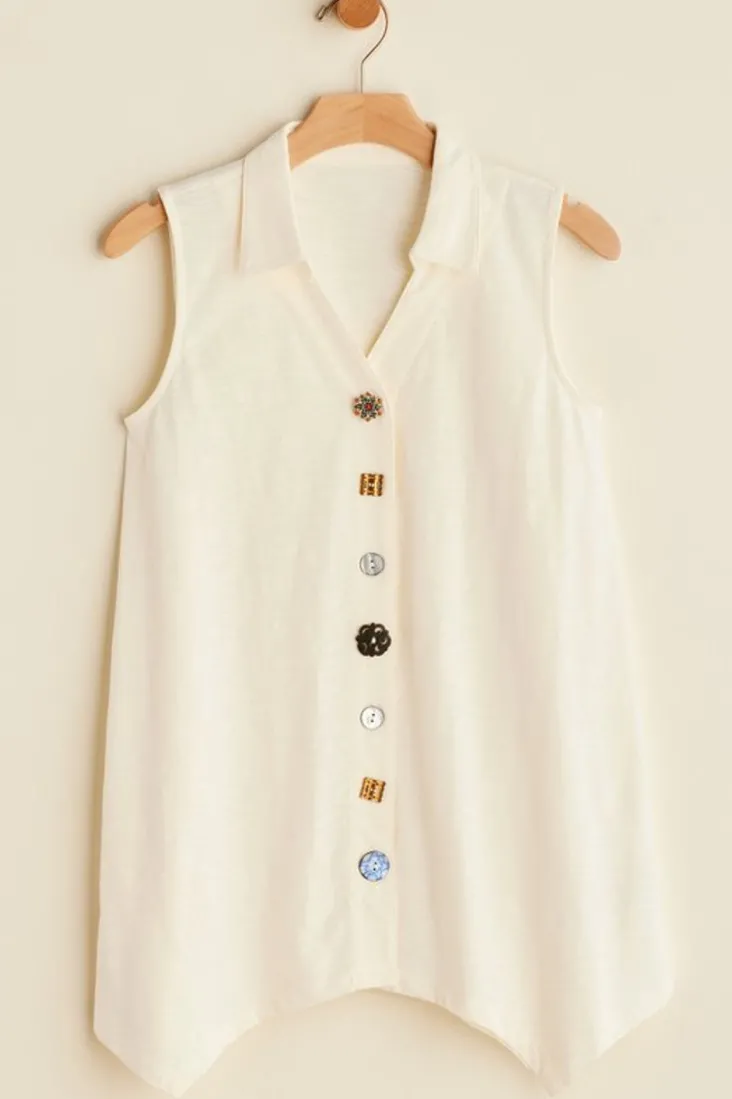 Soft Surroundings Danielle Button Tank