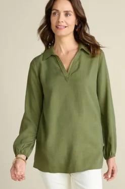 Hot Soft Surroundings Delaine Tencel™ Tunic LodenGreen