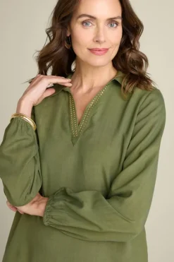 Hot Soft Surroundings Delaine Tencel™ Tunic LodenGreen