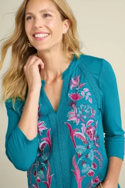 Online Soft Surroundings Delsie Embroidered Top