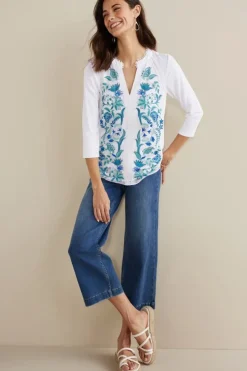 Online Soft Surroundings Delsie Embroidered Top