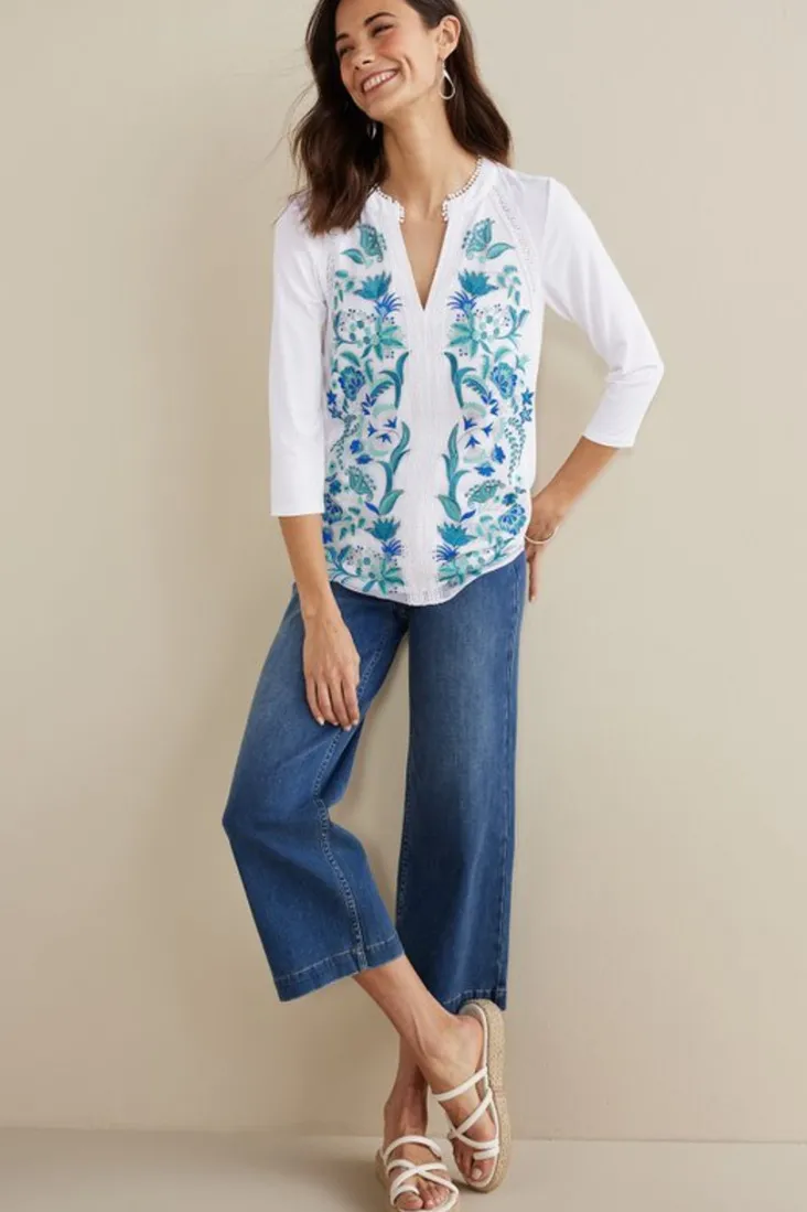 Online Soft Surroundings Delsie Embroidered Top