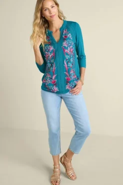Online Soft Surroundings Delsie Embroidered Top