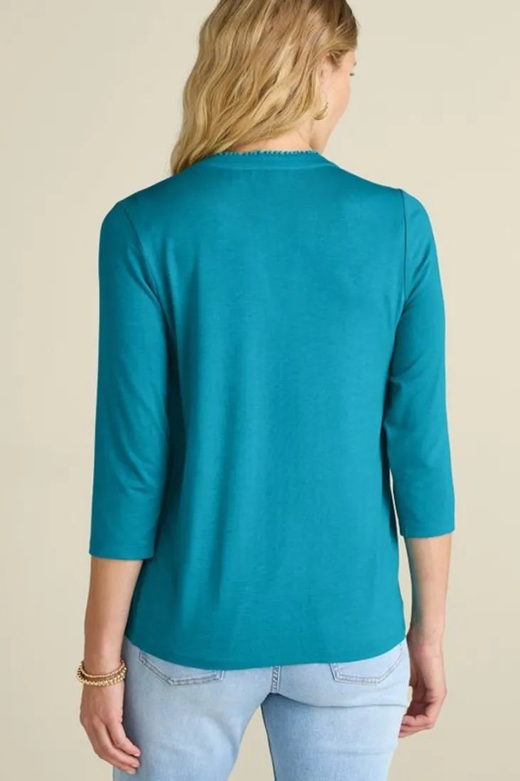 Online Soft Surroundings Delsie Embroidered Top