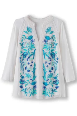 Online Soft Surroundings Delsie Embroidered Top