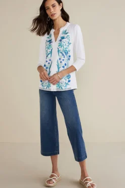 Online Soft Surroundings Delsie Embroidered Top