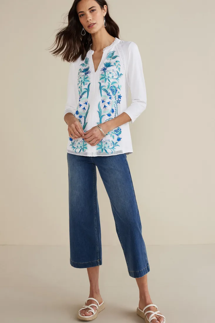 Online Soft Surroundings Delsie Embroidered Top