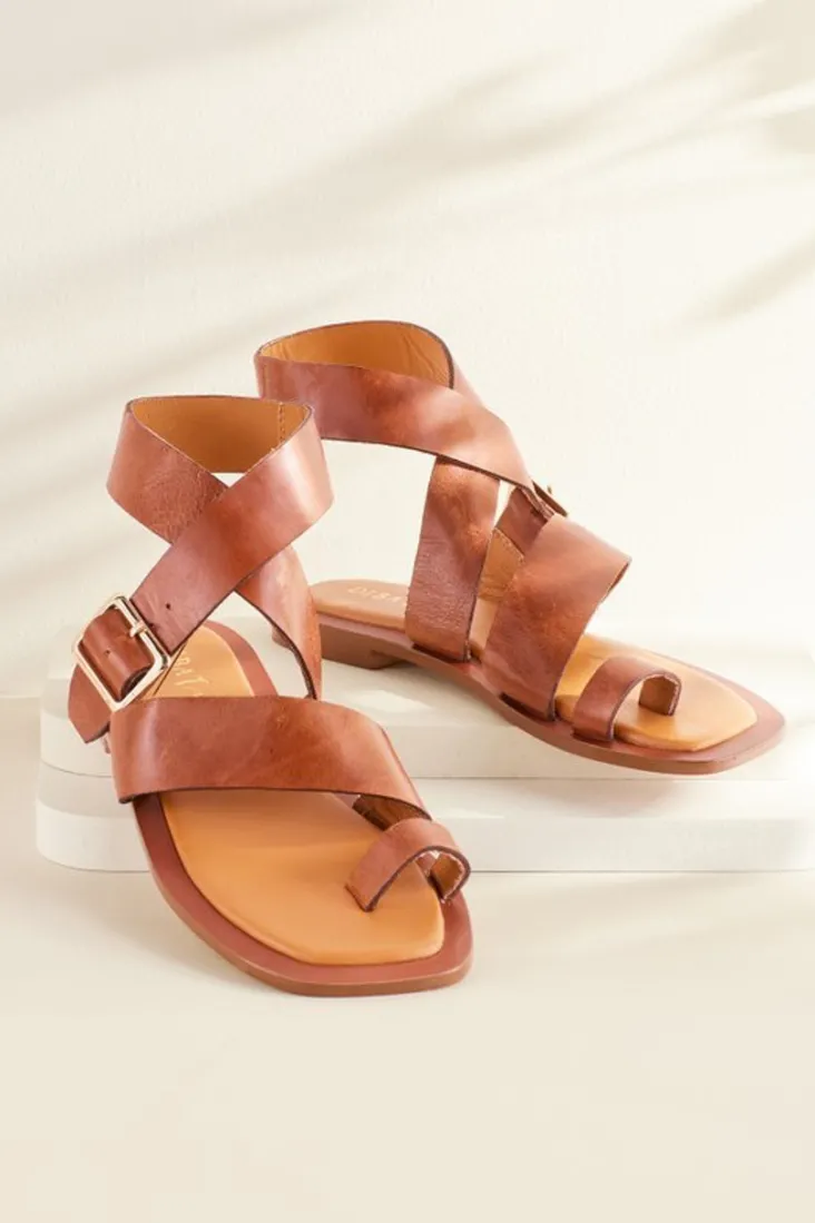 Outlet Soft Surroundings Diba True Cite See Buckle Sandal Whiskey