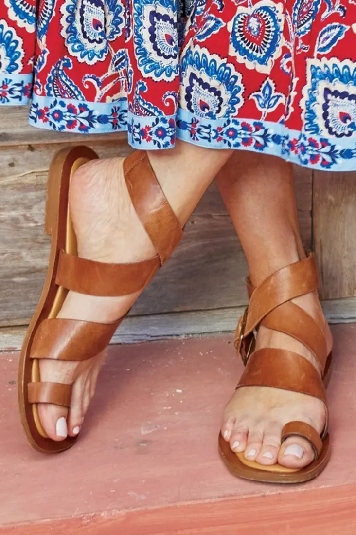 Outlet Soft Surroundings Diba True Cite See Buckle Sandal Whiskey
