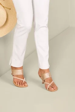Discount Soft Surroundings Donald Pliner Louka Sandal Slide Sand/Platino
