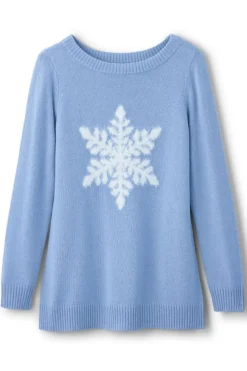 Clearance Soft Surroundings Draya Eyelash Sweater Snowflake