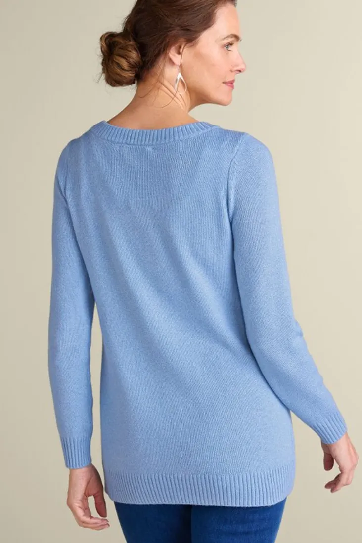 Clearance Soft Surroundings Draya Eyelash Sweater Snowflake