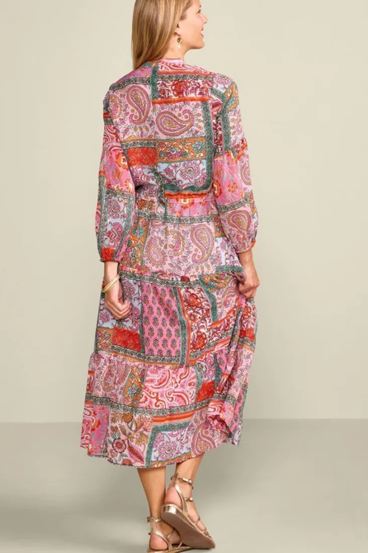 Clearance Soft Surroundings Drea Midi Dress MultiPatchwork