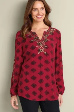 Sale Soft Surroundings Eboni Embellished Tunic DitsyFoulard