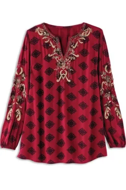 Sale Soft Surroundings Eboni Embellished Tunic DitsyFoulard