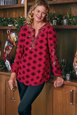 Sale Soft Surroundings Eboni Embellished Tunic DitsyFoulard