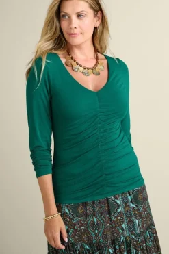Online Soft Surroundings Edeliz Long Sleeve Tee Evergreen