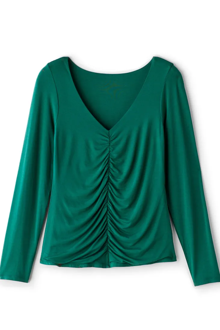 Online Soft Surroundings Edeliz Long Sleeve Tee Evergreen