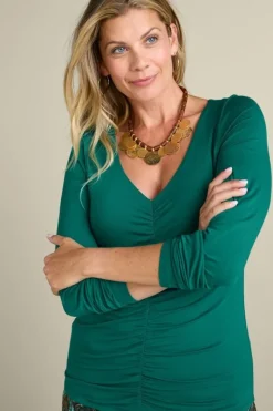 Online Soft Surroundings Edeliz Long Sleeve Tee Evergreen
