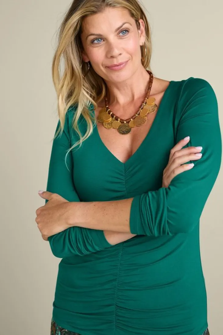 Online Soft Surroundings Edeliz Long Sleeve Tee Evergreen