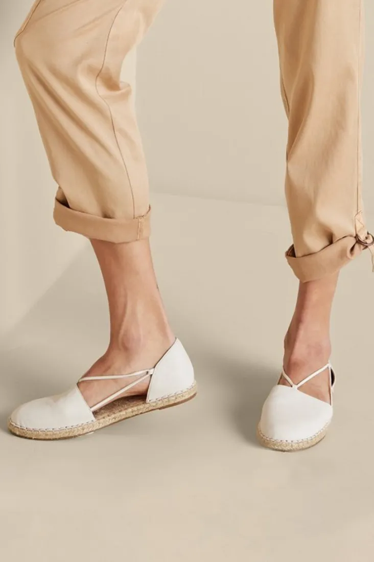 Clearance Soft Surroundings Eileen Fisher Lee Stretch Espadrille Bone