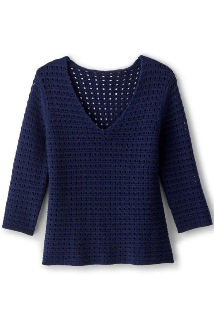 New Soft Surroundings Estrella Sweater Navy