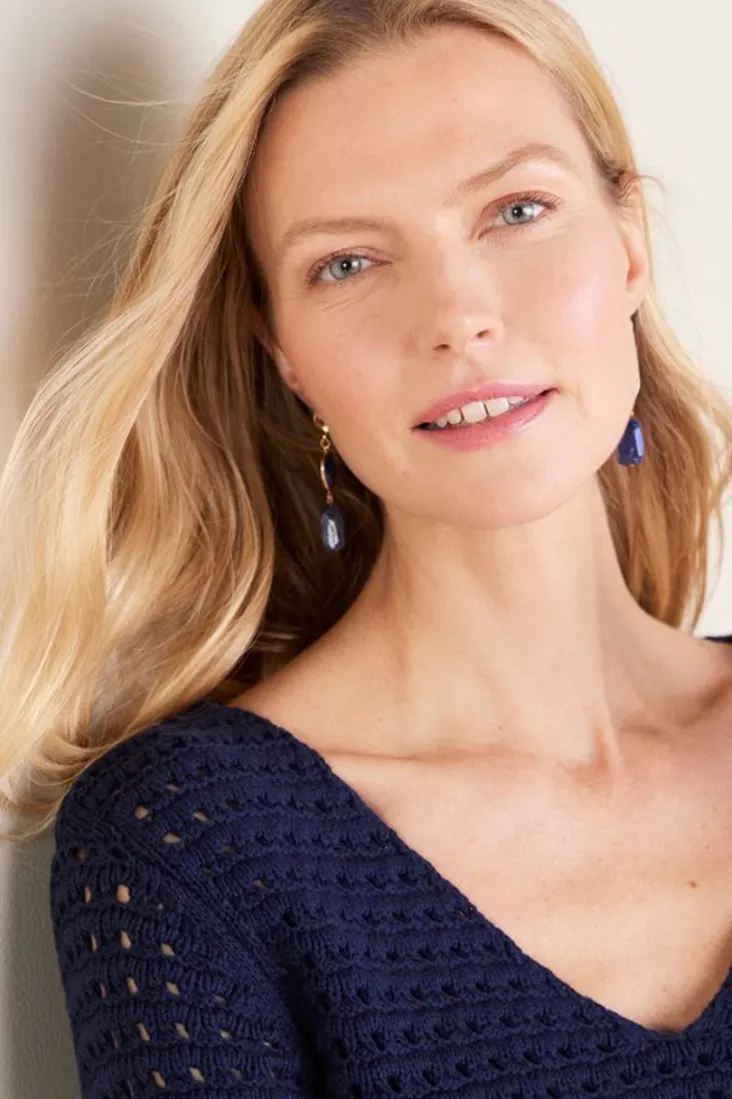 New Soft Surroundings Estrella Sweater Navy