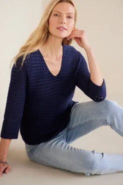 New Soft Surroundings Estrella Sweater Navy
