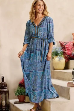 Best Soft Surroundings Eugenie Maxi Dress AzoresScarf