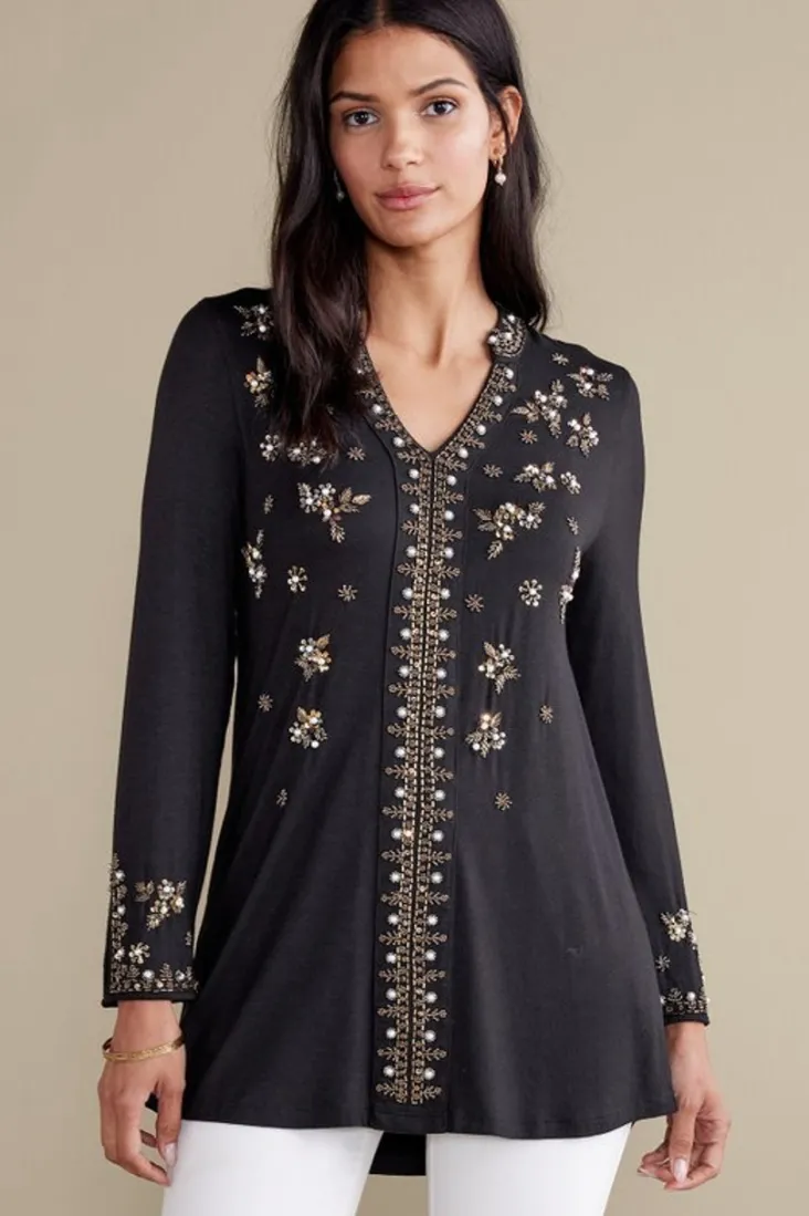Best Soft Surroundings Festa Tunic Black