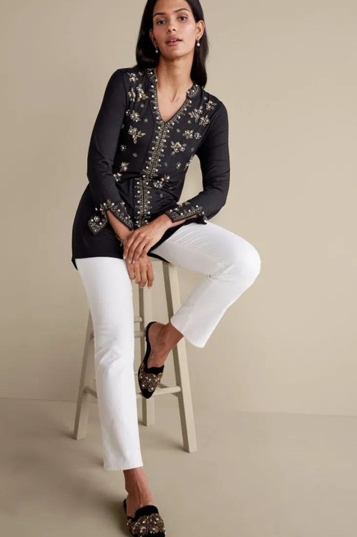 Best Soft Surroundings Festa Tunic Black