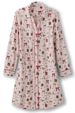 New Soft Surroundings Festive Finley Sleep Shirt