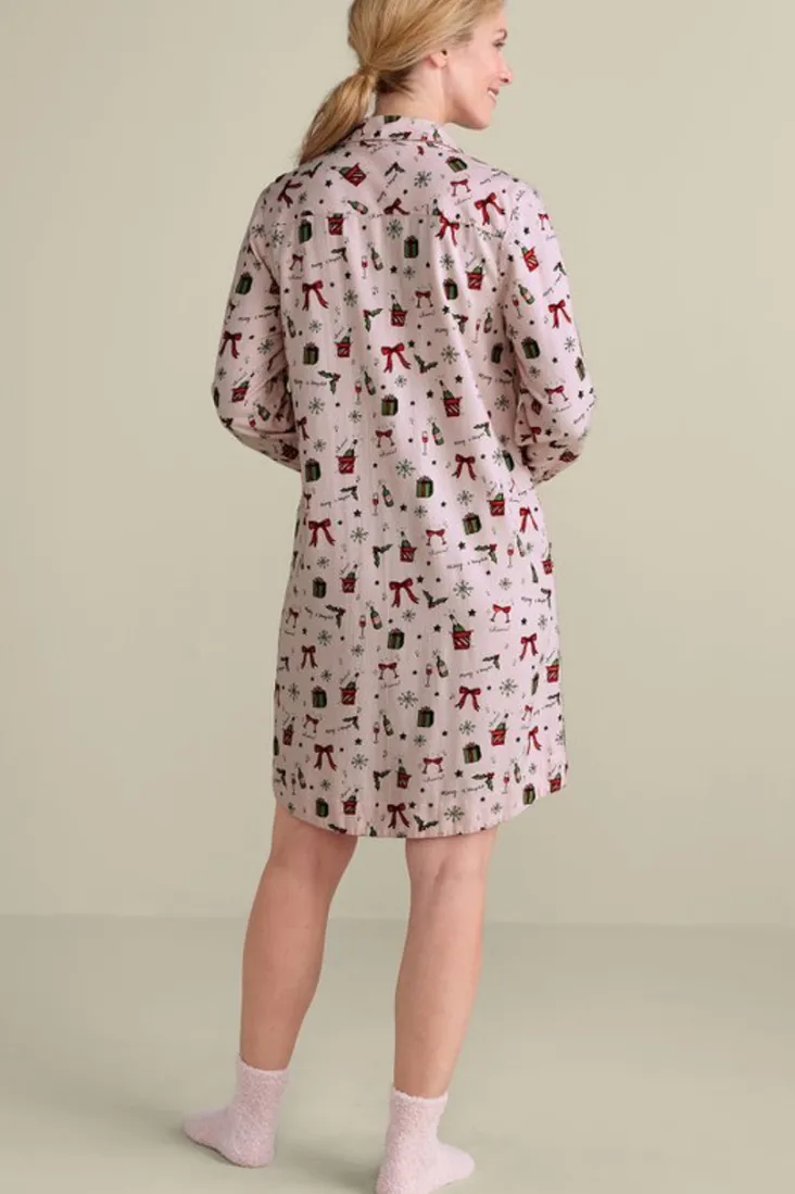 New Soft Surroundings Festive Finley Sleep Shirt